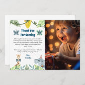 サファリ、来てくれてありがとうカード（写真付き） サンキューカード (正面/裏面)