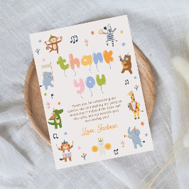 サファリ 誕生日パーティーを開催 サンキューカード