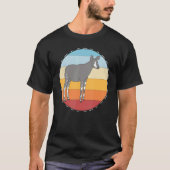サファリOkapi動物園アニマルレトロアフリカOkapi Tシャツ (正面)