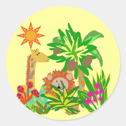 サファリTシャツとギフト ラウンドシール (正面)