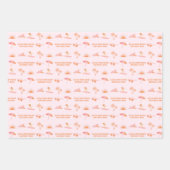 サファーガール誕生日ギフトラップ ラッピングペーパーシート (正面)