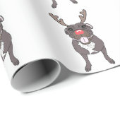 サファードシャードッグクリスマスホリデーラッピング紙 ラッピングペーパー (ロールコーナー)