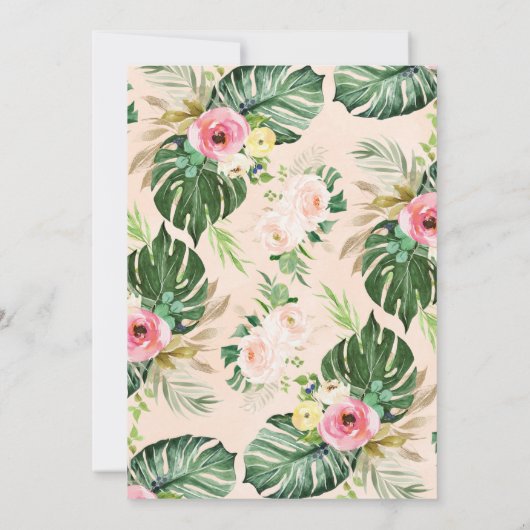 サファ描リ動物フローラ2ワイルド誕生日 招待状 (裏面)