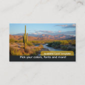 サフアロ砂漠の風景サウスウエスタン 名刺 (正面)