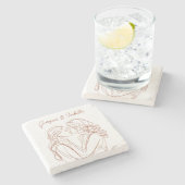 サフィックラインアートカスタム ストーンコースター (横)