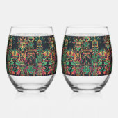 サフエレガントァイア「先祖のパラダイム」 16ozワインGl ステムなしワイングラス (裏面)