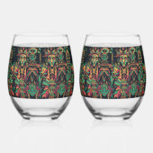 サフエレガントァイア「先祖のパラダイム」 16ozワインGl ステムなしワイングラス (右)