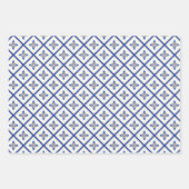 サフエレガントア航海の・ブルーとホワイト ラッピングペーパーシート (正面)