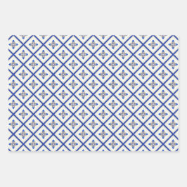 サフエレガントア航海の・ブルーとホワイト ラッピングペーパーシート