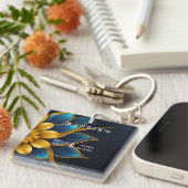 サフエレガントィアと金ゴールドフローラ結婚 キーホルダー (正面右)