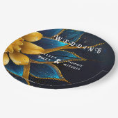 サフエレガントィアと金ゴールドフローラ結婚 ペーパープレート (アングル)