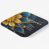 サフエレガントィアと金ゴールドフローラ結婚 ペーパープレート (傾斜あり)