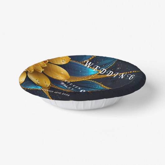 サフエレガントィアと金ゴールドフローラ結婚 ペーパーボウル (傾斜あり)