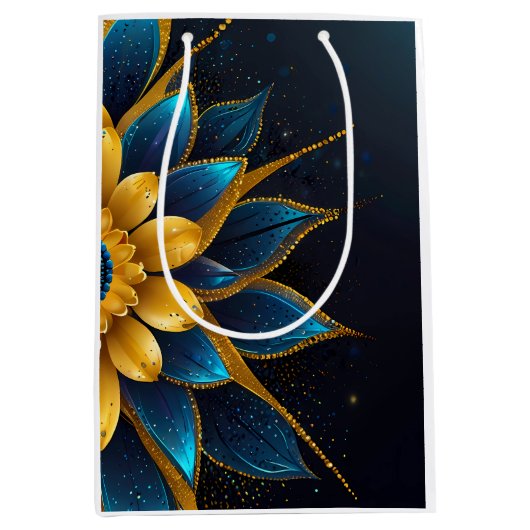 サフエレガントィアと金ゴールドフローラ結婚 ミディアムペーパーバッグ (正面)