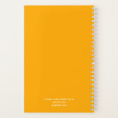 サフエレガントロンパーソナライズされたイエロー5.5x8.5 ノートブック (裏面)