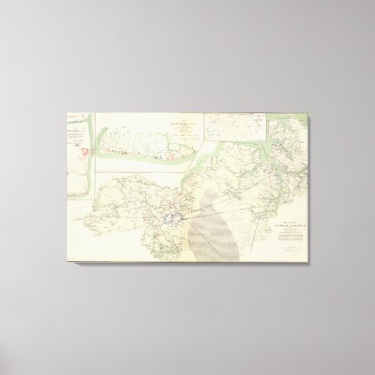 サフォークと周辺 キャンバスプリント (正面)