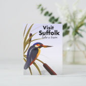 サフォークイングランドヴィンテージトラベルアート ポストカード (スタンド正面)