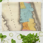 サフォークニューヨーク(1829年)のヴィンテージの地図 キッチンタオル (折り畳み)