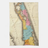 サフォークニューヨーク(1829年)のヴィンテージの地図 キッチンタオル (縦)