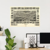 サフォークバージニア1907アンティークパノラママップ ポスター (ホームオフィス)