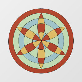 サフォークヘキサオイル(デイジーホイール)魔女マーク ウィンドウサイン