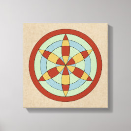 サフォークヘキサオイル(デイジーホイール)魔女マーク キャンバスプリント