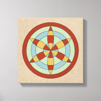 サフォークヘキサオイル(デイジーホイール)魔女マーク キャンバスプリント