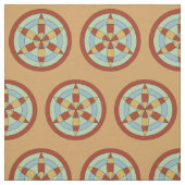 サフォークヘキサオイル(デイジーホイール)魔女マーク ファブリック (見本)