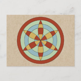 サフォークヘキサオイル(デイジーホイール)魔女マーク ポストカード