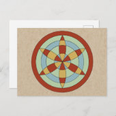 サフォークヘキサオイル(デイジーホイール)魔女マーク ポストカード (正面/裏面)