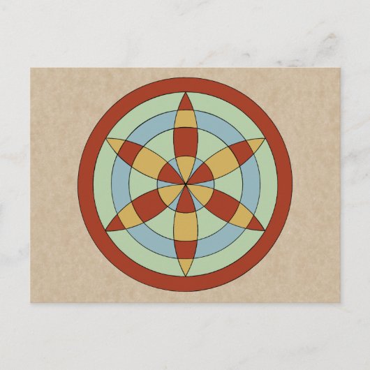 サフォークヘキサオイル(デイジーホイール)魔女マーク ポストカード (正面)