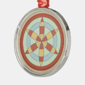 サフォークヘキサオイル(デイジーホイール)魔女マーク メタルオーナメント (左)