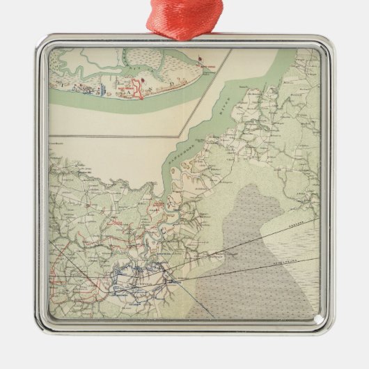 サフォーク及び近辺 メタルオーナメント (正面)