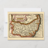 サフォーク県の地図"サフォーク" 招待状 (正面)