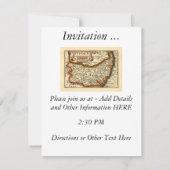 サフォーク県の地図"サフォーク" 招待状 (裏面)