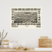 サフォーク， VAパノラママップ – 1907 ポスター (キッチン)