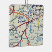 サフォークVAヴィンテージマップ セラミックオーナメント (右)
