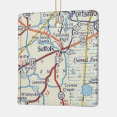 サフォークVAヴィンテージマップ セラミックオーナメント (左)