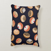 サフガニヨットのドーナツ：ハヌカーヴィンテージパターン アクセントクッション (裏面(縦))