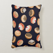 サフガニヨットのドーナツ：ハヌカーヴィンテージパターン アクセントクッション (正面(垂直))