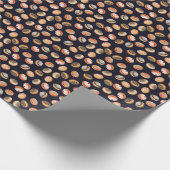 サフガニヨットのドーナツ:ハヌカーヴィンテージパターン ラッピングペーパー (角)