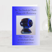 サフパーソナライズされたァイ65結婚周年 カード (正面)