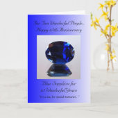 サフパーソナライズされたァイ65結婚周年 カード (黄色い花)