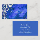サフモダンエレガントァイア青白レース 名刺 (正面/裏面)