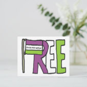 サフラゲット国旗 ポストカード (スタンド正面)