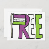 サフラゲット国旗 ポストカード (正面/裏面)