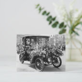 サフラジェット フラワー カー: 1914 ポストカード (スタンド正面)