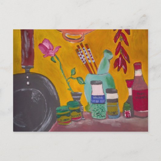 サフランおよび唐辛子 ポストカード (正面)