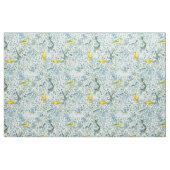 サフランのヒメハクドリが果実の木を咲かせる ファブリック (ファットクウォーター)