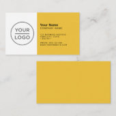 サフランカラーモダンミニマリスト任意の色 名刺 (正面/裏面)